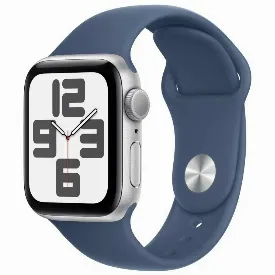 Смарт-часы Apple Watch SE (2024) GPS 44 мм, M/L (145-220 мм), Silver/Denim, серебристый/деним